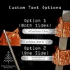 Text option samples for chainsaw customization