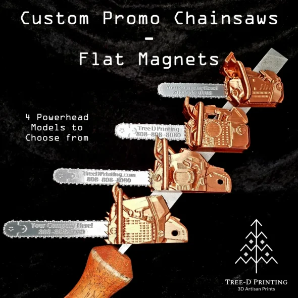 Custom Promo Chainsaws - Flat Magnets