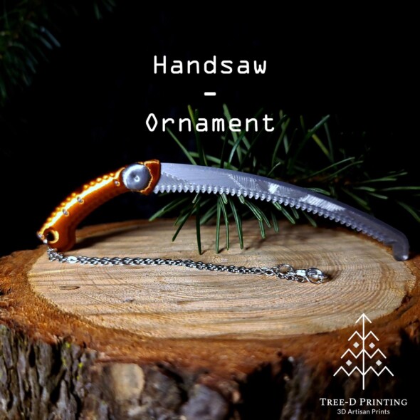 Miniature handsaw ornament
