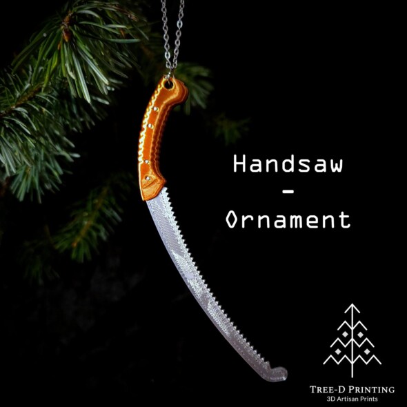 Miniature handsaw ornament